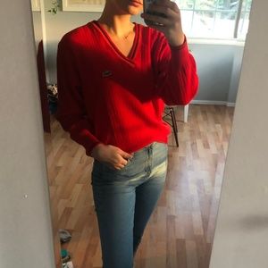 DONATED Vintage Izod Lacoste Chemise Red Sweater